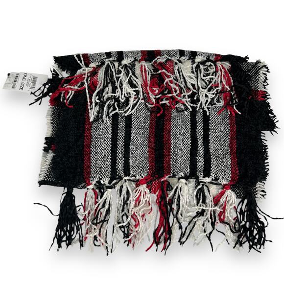 Macy's Style & Co Chenille Plaid Scarf with Fringe Holiday Tartan Rectangle NWT - Picture 3 of 16